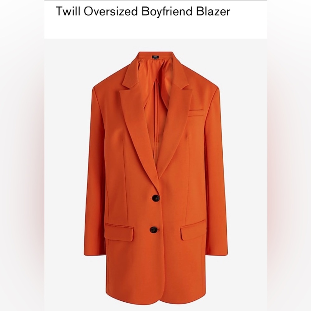 Beautiful Express oversized orange Boyfriend blazer in XS - new with tags!